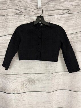 Lisa Marie Fernandez Seersucker Cropped Cardigan Size 1/XS